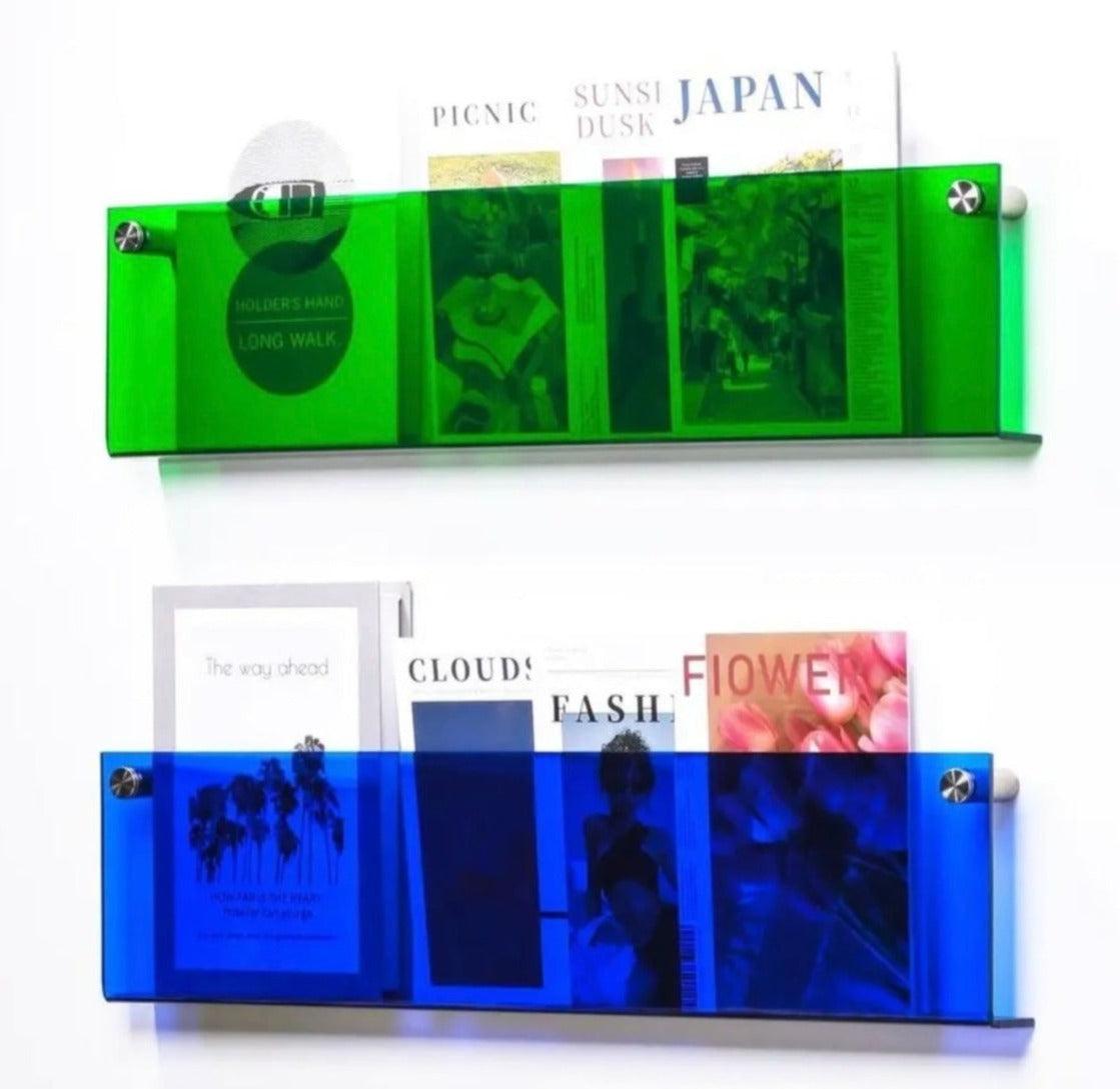 Acrylic Holder Wall Mount Magazine Rack - The cool art room 