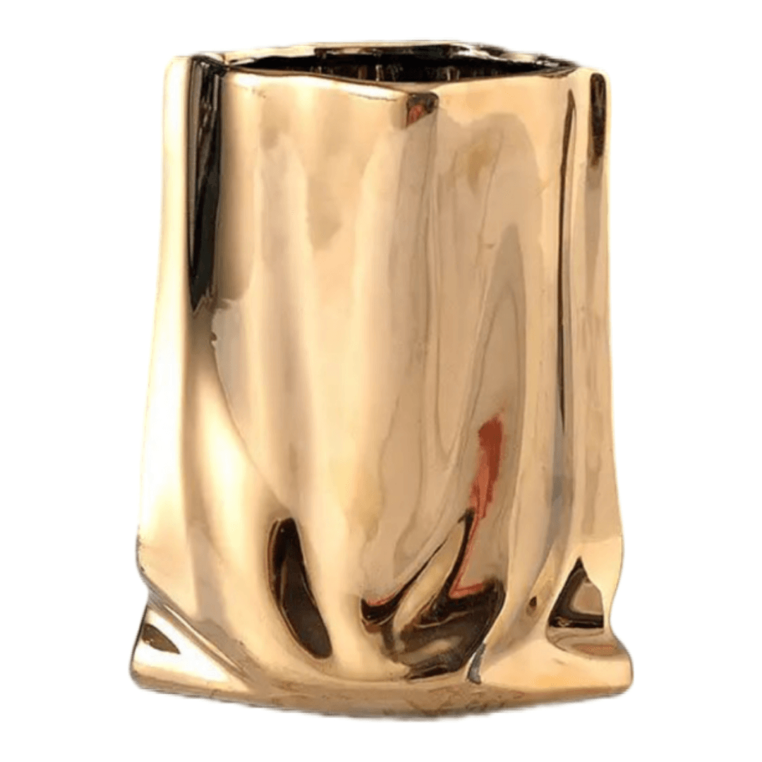 Pleated Texture Ceramic Vase - The cool art room 