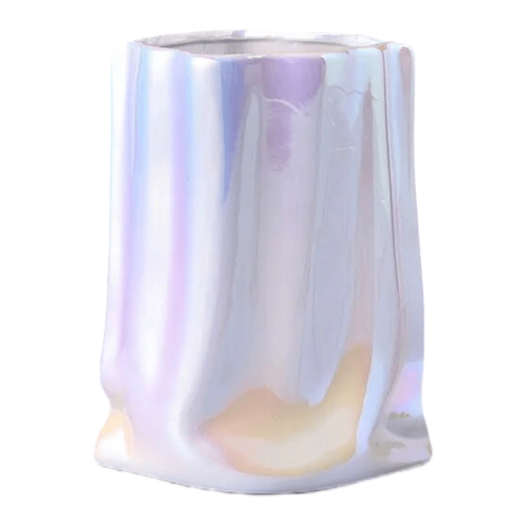 Pleated Texture Ceramic Vase - The cool art room 