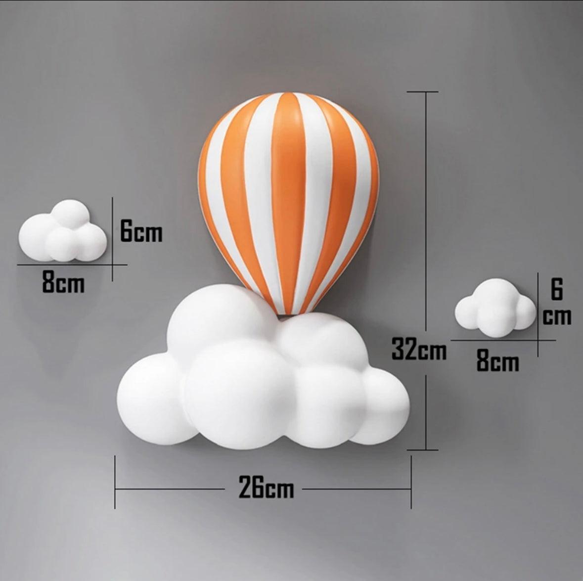 3D Hot Air Balloon Statue Home Wall - The cool art room 