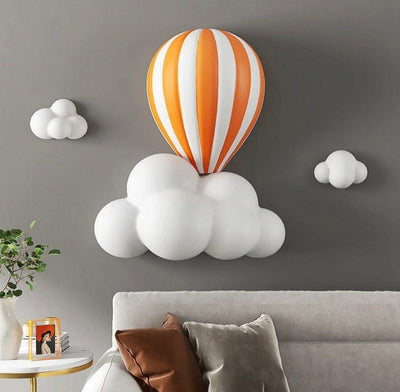 3D Hot Air Balloon Statue Home Wall - The cool art room 