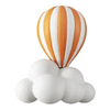 3D Hot Air Balloon Statue Home Wall - The cool art room 
