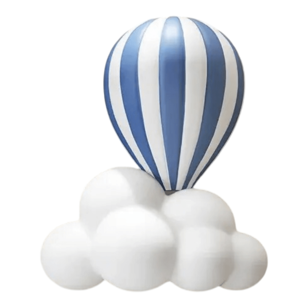 3D Hot Air Balloon Statue Home Wall - The cool art room 
