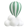3D Hot Air Balloon Statue Home Wall - The cool art room 