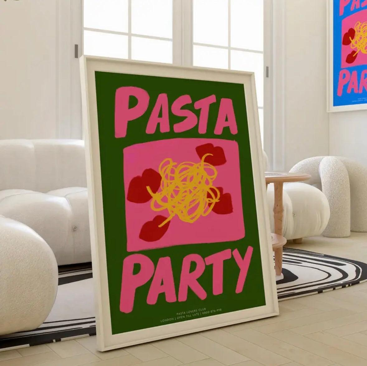Maximalist Eclectic Pink Pasta Party - The cool art room 