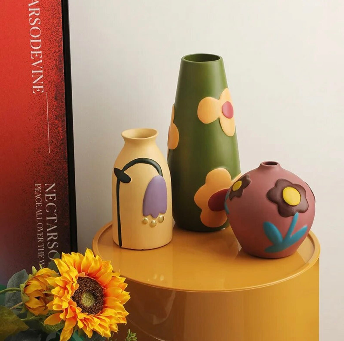Painted Flower Vase