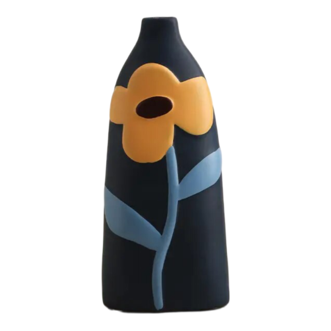 Painted Flower Vase