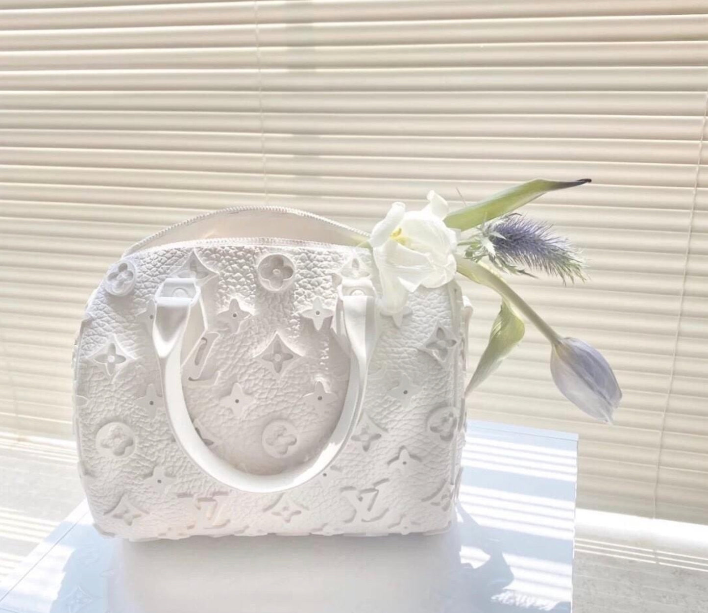 LV Inspired flower Vase